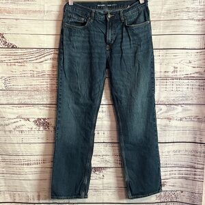 Old Navy Men's Dark Blue Loose Ample Straight Jeans